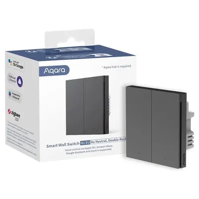 Intrerupator inteligent Aqara H1, necesita NUL, un canal, Zigbee, Gri, (WS-EUK03-G) 6975833354948