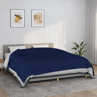 Gossi patura cu greutati, albastru, 220x260 cm, 11 kg, textil