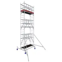 Schela Protec 0,6 x 2m, aluminiu, inaltime lucru 7.3m, inaltime schela 6.45m, inaltime platforma 5.3m (0+2+3+4+(2*Stabilizatoare))