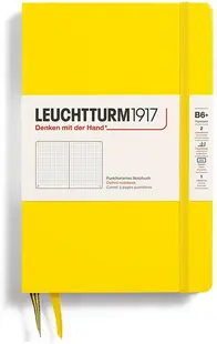 Caiet Leuchtturm1917 Paperback - B6+, galben, pagini cu puncte, copertă rigidă