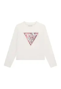 Bluza cu paiete - Alb fildes/Roz deschis