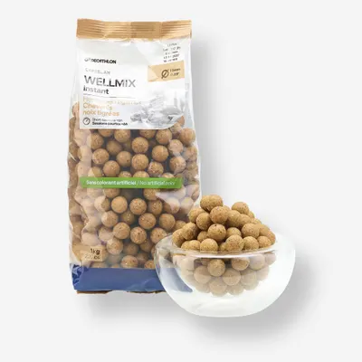 Boilies Pescuit la crap Wellmix Instant 15mm 1kg Cânepă-Alune tigrate