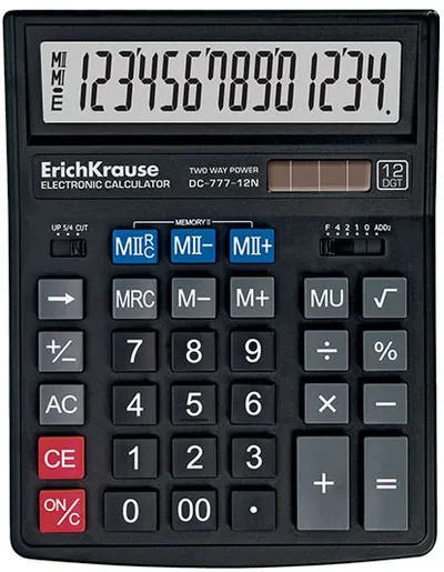 Calculator de birou Erich Krause - DC777 12N, Afisaj cu 12 cifre