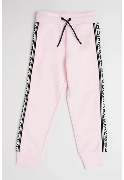 Pantaloni de trening cu logo - Alb/Negru/Roz pastel