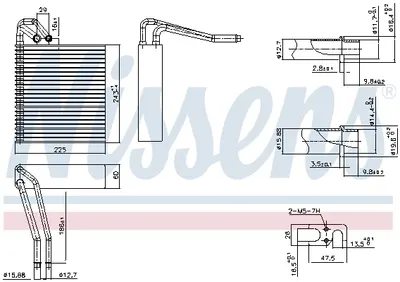 Evaporator aer conditionat potrivit MERCEDES A (W169), B SPORTS TOURER (W245) 1.5-Electric 09.04-06.12