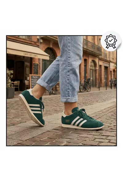 Pantofi Dama - Paris KJ1003 - Piele Naturala Intoarsa - Stil Retro Urban - Talpa Guma Aderenta - Verde - Verde