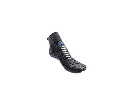 Şosete gimnastică wellness adult fitness antialunecare gri albastru