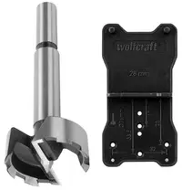 Set șablon pentru găuri pentru balamale de mobilier Wolfcraft - Cu burghiu, Ø26-35 mm