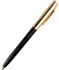 Pix Fisher Space Pen Cap-O-Matic - 775 Brass, negru și auriu