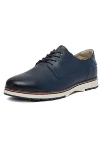 Pantofi barbati - bleumarin - piele naturala - varf rotund