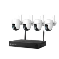 Sistem performant de supraveghere video ANNKE N58WHD+141DN*4, NVR 4 canale WiFi, 4 camere interior/exterior 3MP, Full HD, vedere nocturna IR, rezistent la intemperii