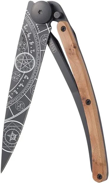 Cuțit de buzunar Deejo Juniper Wood - Esoteric, 37 g