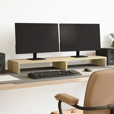 Gossi suport de monitor, stejar sonoma, 100x27x10 cm, lemn prelucrat