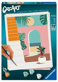 Set de pictură pe numere Ravensburger CreArt - Vacanţă