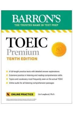 Toeic Premium: 6 Practice Tests + Online Audio, Tenth Edition