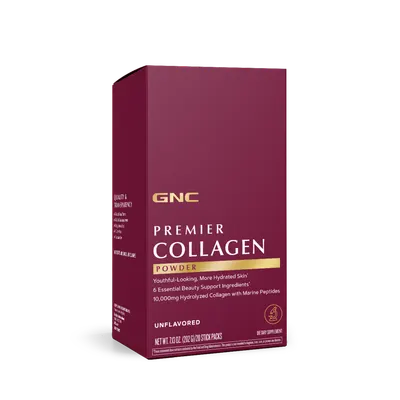 GNC Premier Collagen Powder, Formula Premium de Peptide de Colagen Hidrolizat fara Aroma | 20 x 10.1 g