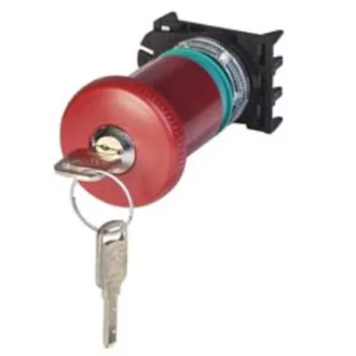 Emergency Push Buttonnø40mm Release By Key Red