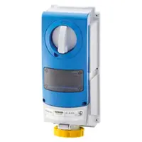 Priza industriala cu interblocaj verticala - WITHOUT BOTTOM - FOR MOUNTING MODULAR DEVICES - FOR HEAVY-DUTY USE - 3P+N+E 32A 100-130V-50/60HZ 4H-IP66