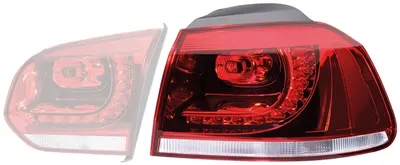 Stop tripla lampa spate dreapta (exterior LED, Semnalizator alb, culoare sticla: rosu) VW GOLF 2008-2013