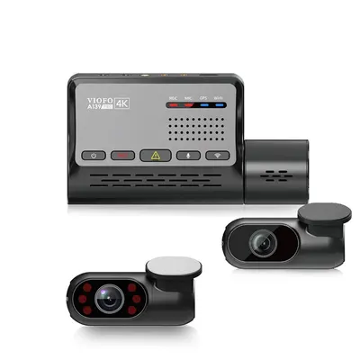 Camera auto WiFi fata/spate/interior Viofo A139 PRO 3CH, 4K + Full HD, GPS Logger, Super Night Vision, slot card, mod parcare