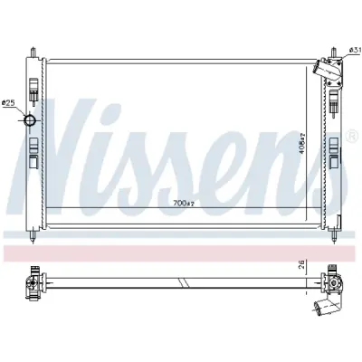 Radiator, racire motor NISSENS 636032