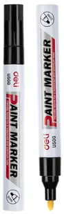 Marker Deli - EU500, vârf rotund, 2 mm, negru