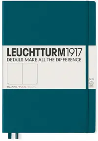 Agenda Leuchtturm1917 Master Slim - A4+, pagini albe, Pacific Green