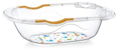 Cadă pentru bebeluși BabyJem - 80 cm, albă, cu orificiu pentru scurgere
