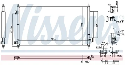 Radiator aer conditionat AC cu uscator potrivit ACURA RDX 3.5 01.12-08.15