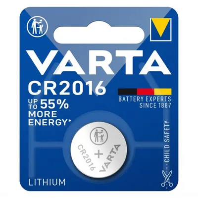 Baterie litiu 3V CR2016 90mAh, Varta