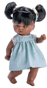 Păpușă Asi Dolls - Tomi, cu rochie albastră cu flori, 20 cm