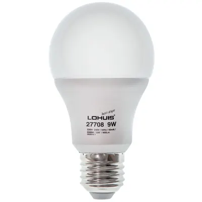Bec LED LOHUIS DIMABIL, forma A60, E27, 9W, 25000 ore, lumina rece