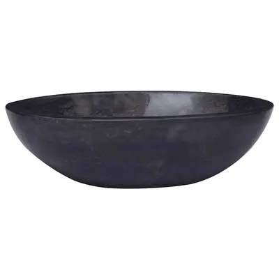 vidaXL Chiuvetă, negru, 53x40x15 cm, marmură