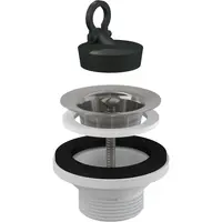 Ventil chiuveta baie 39 mm cu sita otel si dop Alcadrain A31