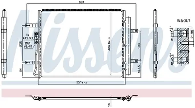 Condensator climatizare (cu uscator) potrivit HYUNDAI KONA, KONA SUV 1.6H 06.19