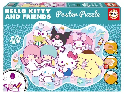 Puzzle pentru copii Educa de 250 piese - Hello Kitty și prietenii