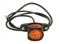 Lumina delimitare stanga dreapta, forma: oval, portocaliu rosu alb, LED lungime cablu 1700mm, 24V