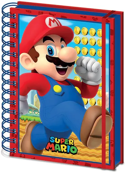 Carnet Pyramid Games: Super Mario Bros. - Super Mario 3D, cu spirală, A5