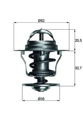 Termostat Lichid Racire (88 C) Potrivit Ford C-Max, Cougar, Courier, Econovan, Escort Classic, Escort Iv, Escort Iv Express, Escort V, Escort V Express, Escort Vi, Escort Vi Kombi 1.4-2.9 03.86