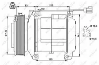 Compresor aer conditionat AC potrivit HONDA ACCORD VII 2.0 02.03-05.08