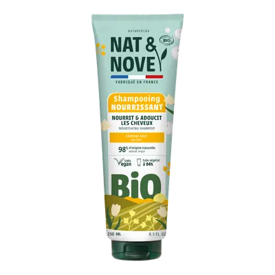 Sampon hranitor pentru par uscat cu extract de ovaz Bio, 250ml, Nat&Nove