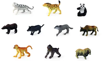 Set de figurine Rappa - Animale sălbatice II, 10 buc. , 5 cm
