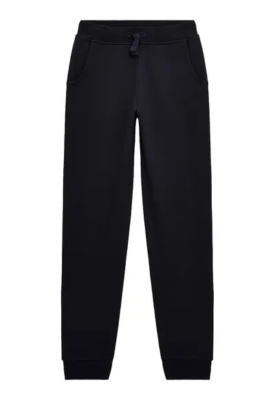 Pantaloni de trening de bumbac talie ajustabila - Albastru inchis/Bleumarin