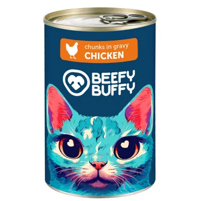 Conserva pentru pisici Beefy Buffy cu pasare 415 gr
