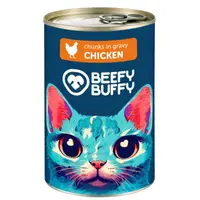 Conserva pentru pisici Beefy Buffy cu pasare 415 gr