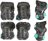 Set de protectii pentru copii Byox - Dazzle, Class A, pana la 25 kg, turcoaz