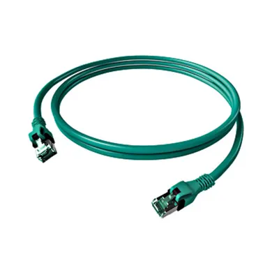 Patchcablu Cat.6a push pull ecranat RJ45 turcoaz ,LS0H, 2m
