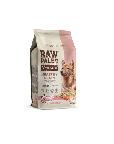 VETEXPERT RAW PALEO Heathy Grain Adult Salmon 2 kg Hrana caini, cu somon
