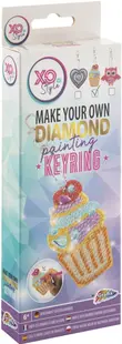 Kit creativ pentru pictură cu mărgele Grafix - Breloc Cupcake