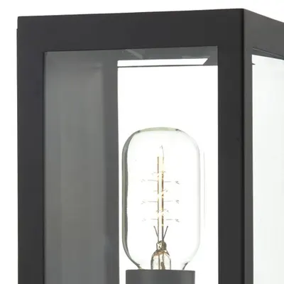Aplica Era Outdoor Wall Light Black Glass IP44